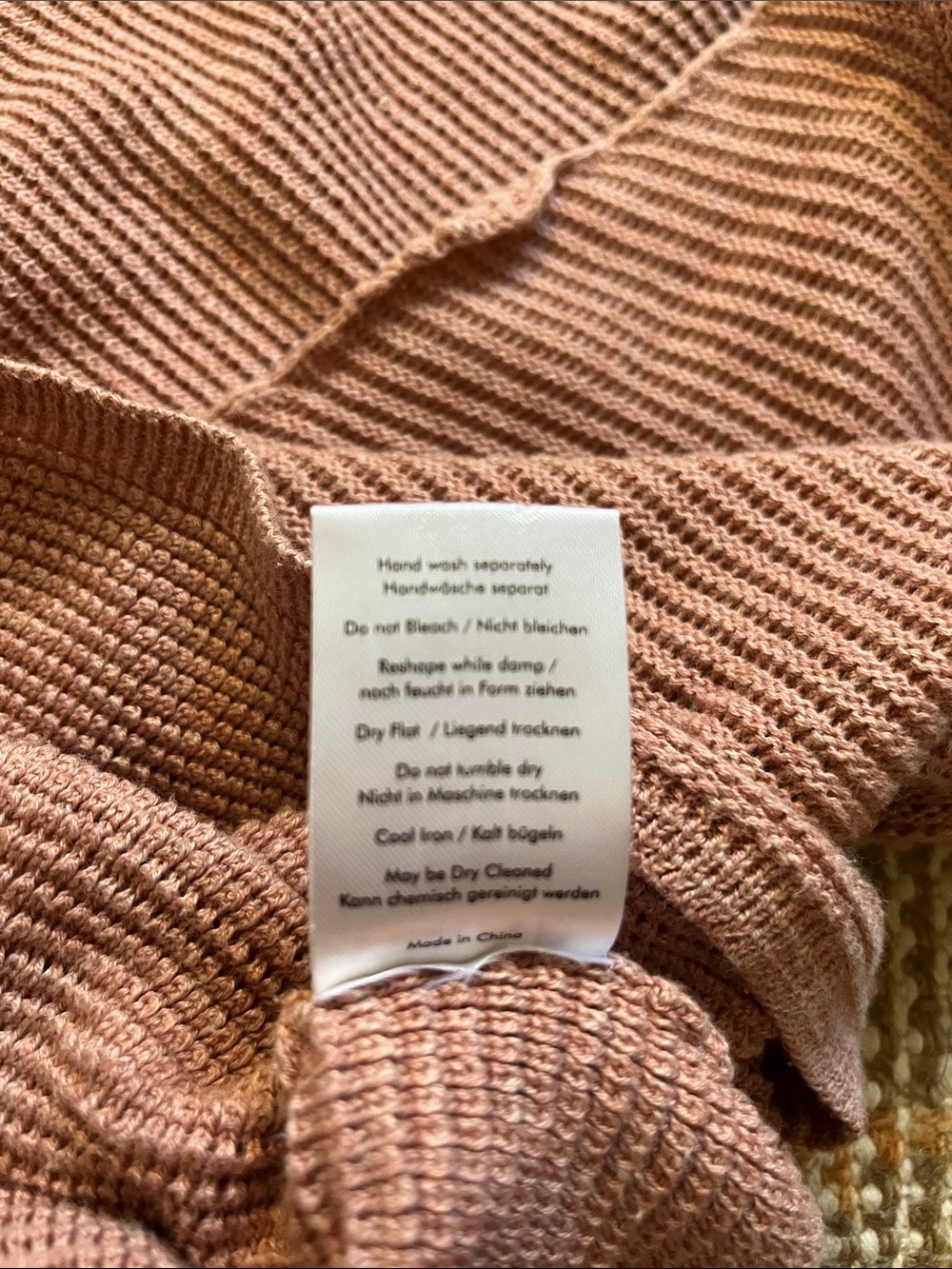 Wrap London Organic Cotton Sweater Size 4 Dusty Pink Knit Distinctive Neckline - Picture 7 of 8